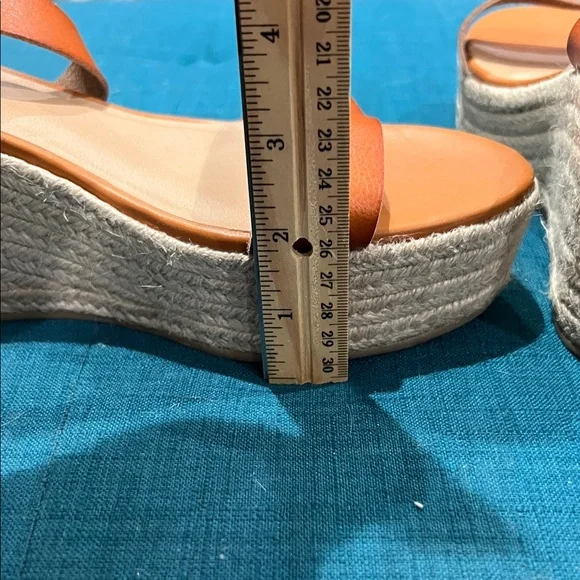 Torrid Cognac and Cream Wedge Sandals - Picture 8 of 11